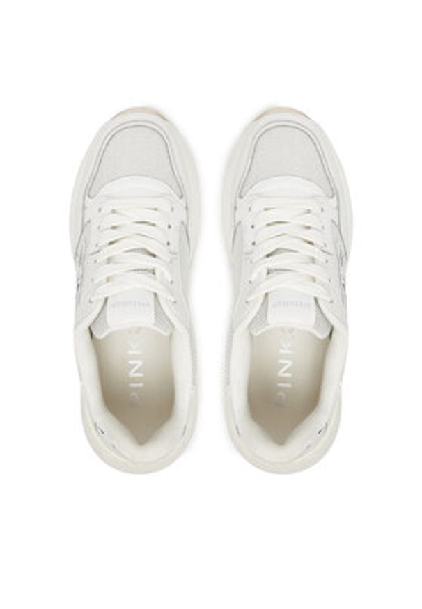 Pinko - PINKO Sneakersy Gem 07 SS0055P104 Biały. Kolor: biały. Materiał: materiał