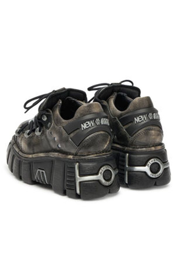 NEW ROCK Sneakersy M-120N-C69 Czarny. Kolor: czarny. Materiał: skóra