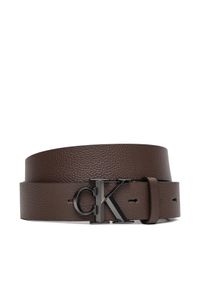 Calvin Klein Pasek Męski Ck Buckle 32Mm LV04D7022G Brązowy. Kolor: brązowy. Materiał: skóra