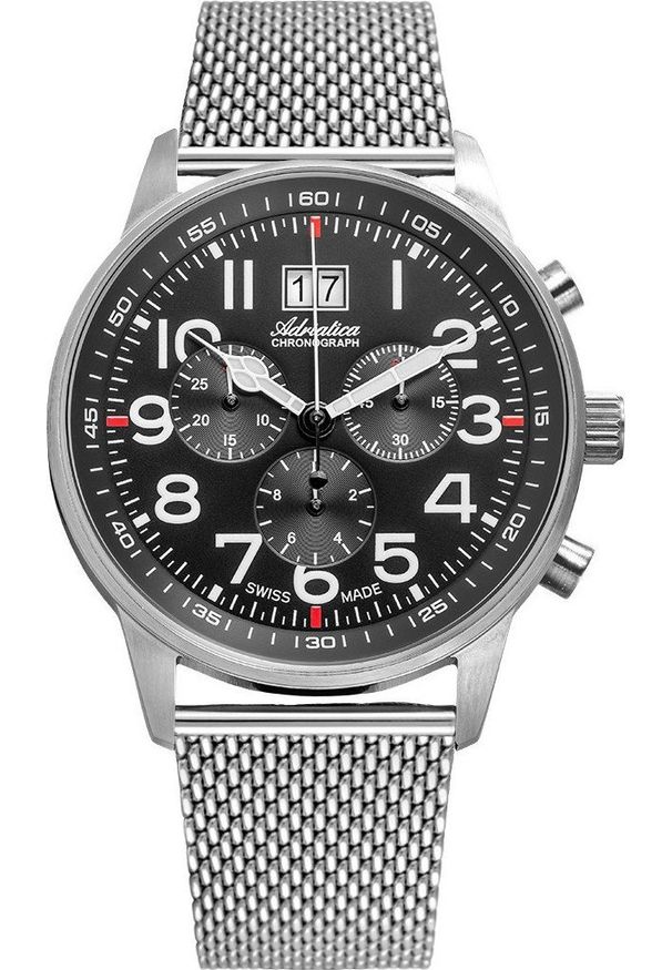 Zegarek Adriatica Zegarek męski Adriatica A1076.5124CH srebrny. Kolor: srebrny