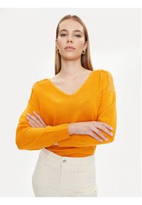 Morgan Sweter 241-MOLLI Pomarańczowy Regular Fit. Kolor: pomarańczowy. Materiał: bawełna, wiskoza