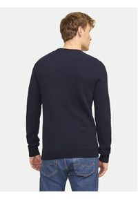 Jack & Jones - Jack&Jones Sweter Globe 12258139 Granatowy Regular Fit. Kolor: niebieski. Materiał: bawełna