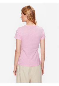 TOMMY HILFIGER - Tommy Hilfiger T-Shirt 1985 WW0WW37857 Różowy Slim Fit. Kolor: różowy. Materiał: bawełna #5