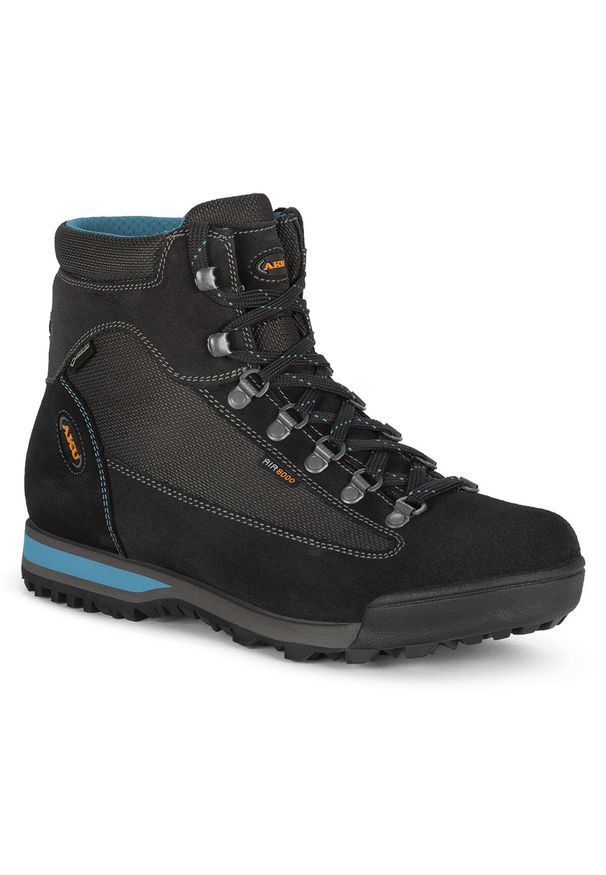 Buty trekkingowe Aku Slope Micro GTX anthracite/turquoise Goretex i Vibram. Kolor: czarny. Materiał: gore-tex. Technologia: Gore-Tex. Sport: turystyka piesza