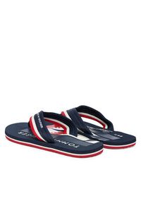 TOMMY HILFIGER - Tommy Hilfiger Japonki Patch Hilfiger Beach Sandal FM0FM05903 Granatowy. Kolor: niebieski. Materiał: materiał #2