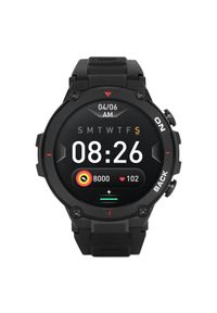 GARETT - Garett GRS czarny. Rodzaj zegarka: smartwatch. Kolor: czarny. Styl: sportowy, casual