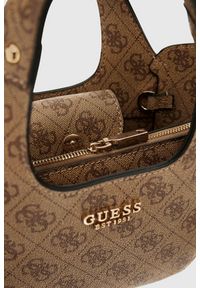 Guess - GUESS Beżowa torebka damska Calista 2 In 1 Mini. Kolor: beżowy. Materiał: skórzane #7