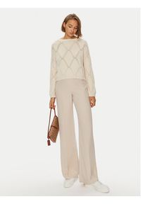 Weekend Max Mara Sweter Abbozzi 2425366161 Écru Standard Fit. Materiał: bawełna