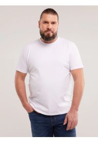 Big-Star - Koszulka męska z krótkim rękawem biała Classac 101. Kolor: biały. Materiał: bawełna, skóra. Długość rękawa: krótki rękaw. Długość: krótkie. Styl: klasyczny #3