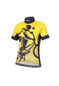 MADANI - Koszulka rowerowa męska madani. Kolor: wielokolorowy, czarny, żółty