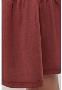 JDY - Jacqueline de Yong Sukienka kolor bordowy mini rozkloszowana. Kolor: czerwony. Materiał: dzianina. Wzór: gładki. Typ sukienki: rozkloszowane. Długość: mini #4