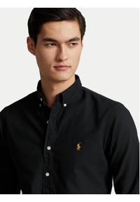 Polo Ralph Lauren Koszula 710767828001 Czarny Slim Fit. Typ kołnierza: polo. Kolor: czarny. Materiał: bawełna #2