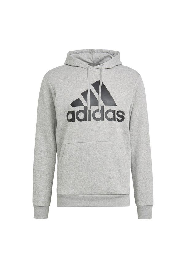 Adidas - Bluza z kapturem adidas Essentials Fleece Big Logo, Mężczyźni. Typ kołnierza: kaptur. Kolor: czarny, szary, wielokolorowy. Materiał: bawełna, materiał. Sport: fitness