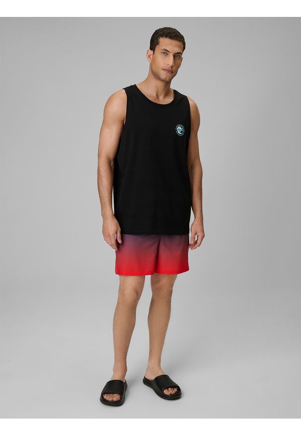 4f - 4F Spodenki plażowe boardshorty męskie - czarne 3XL. Kolor: czarny. Materiał: materiał