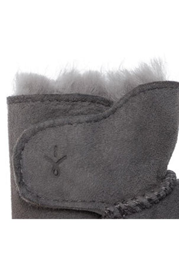 EMU Australia Śniegowce Baby Bootie B10310 Szary. Kolor: szary. Materiał: skóra, zamsz