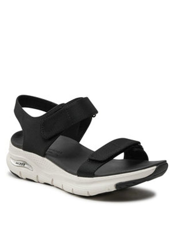 skechers - Skechers Sandały Arch Fit-Touristy 119247/BLK Czarny. Kolor: czarny. Materiał: materiał