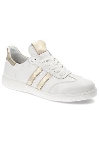 Białe Sneakersy Armodo Stylowe Sportowe Obuwie Damskie. Kolor: biały. Materiał: materiał. Szerokość cholewki: normalna