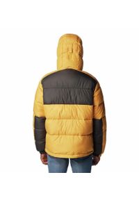 columbia - Kurtka Puchowa Columbia Pike Lake Ii Hooded Jacket Męska Zimowa. Kolor: żółty. Materiał: puch. Sezon: zima