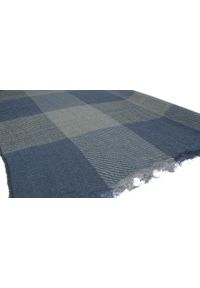 Lekki Szalik Wiosenno-Jesienny - Teer - Niebiesko-Szara Krata. Okazja: na spacer. Kolor: niebieski, szary, wielokolorowy. Materiał: wiskoza. Sezon: wiosna, jesień. Styl: elegancki #3