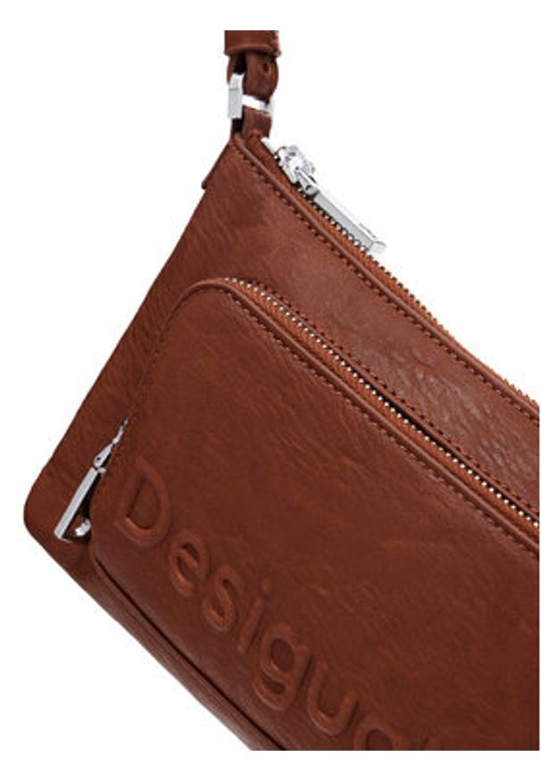 Desigual Torebka Monic 24WAYP02 Brązowy. Kolor: brązowy. Materiał: skórzane
