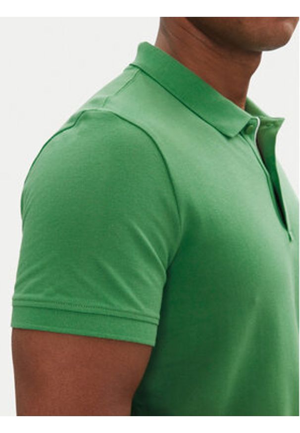 Tommy Jeans Polo DM0DM20676 Zielony Slim Fit. Typ kołnierza: polo. Kolor: zielony. Materiał: bawełna