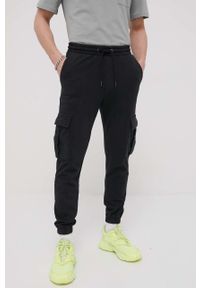 Only & Sons spodnie męskie kolor czarny gładkie. Kolor: czarny. Wzór: gładki