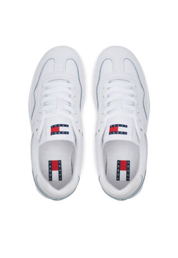 Tommy Jeans Sneakersy The Greenwich Leather EN0EN02794 Biały. Kolor: biały. Materiał: skóra