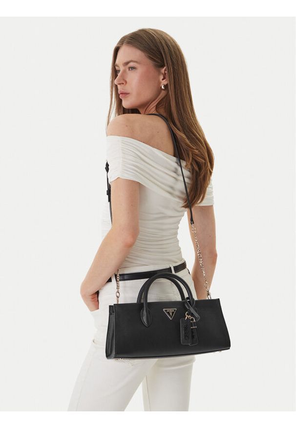 Guess Torebka Noelle II HWZG96 72040 Czarny. Kolor: czarny. Materiał: skórzane