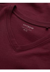 Ombre Clothing - Zestaw longsleeve męski V-NECK - mix 2-pak V7 Z41 - XXL. Okazja: na co dzień. Kolor: czerwony. Materiał: bawełna, materiał, skóra, tkanina. Długość rękawa: długi rękaw. Długość: długie. Wzór: gładki, jednolity. Styl: wizytowy, klasyczny, casual #3