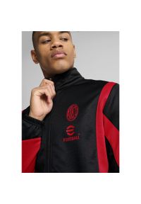 Puma - Męska kurtka AC Milan ftblNRGY+ PUMA Black For All Time Red. Kolor: czerwony, wielokolorowy, czarny