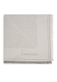 Calvin Klein Chusta Emblem Graphic Lw Square Scarf LV04F8073G Szary. Kolor: szary. Materiał: materiał #4