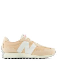 Buty New Balance GS327LN - pomarańczowe. Okazja: na co dzień. Kolor: pomarańczowy. Materiał: materiał, syntetyk, guma. Szerokość cholewki: normalna. Sezon: lato
