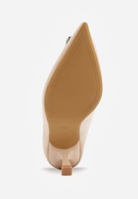 Born2be - Beżowe Szpilki z Ozdobnymi Cyrkoniami Labrinae. Okazja: na spotkanie biznesowe, do pracy. Kolor: beżowy. Sezon: lato. Obcas: na szpilce. Styl: biznesowy. Wysokość obcasa: średni #3