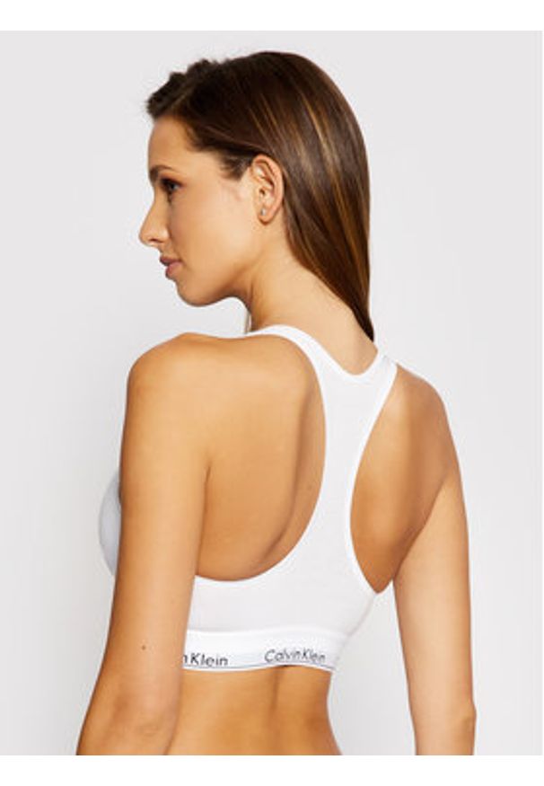 Calvin Klein Underwear Biustonosz top 0000F3785E Biały. Kolor: biały. Materiał: bawełna