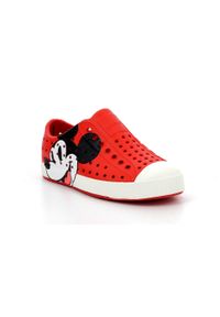 Native Shoes - Buty miejskie dziecięce NATIVE JEFFERSON PRINT YOUTH DISNEY. Kolor: czerwony. Wzór: nadruk, motyw z bajki. Sport: turystyka piesza