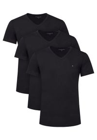 TOMMY HILFIGER - Tommy Hilfiger Komplet 3 t-shirtów UM0UM03637 Czarny Regular Fit. Kolor: czarny. Materiał: bawełna