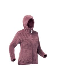 quechua - Polar turystyczny damski Quechua SH500 Warm. Kolor: fioletowy, wielokolorowy, różowy. Materiał: materiał, poliester. Długość: długie. Wzór: motyw zwierzęcy