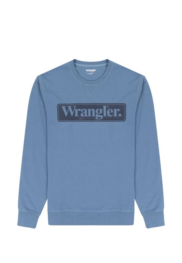 Wrangler - WRANGLER SEASONAL CREW MĘSKA BLUZA NIEROZPINANA LOGO CAPTAINS BLUE 112341198 W6F3015076
