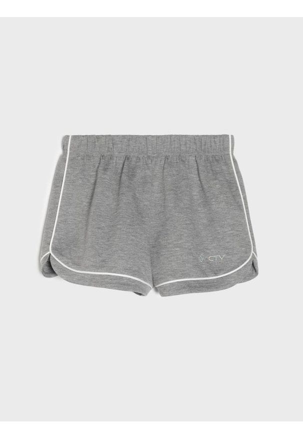 Sinsay - Szorty sportowe z domieszką wiskozy - szary. Kolor: szary. Materiał: wiskoza. Styl: sportowy