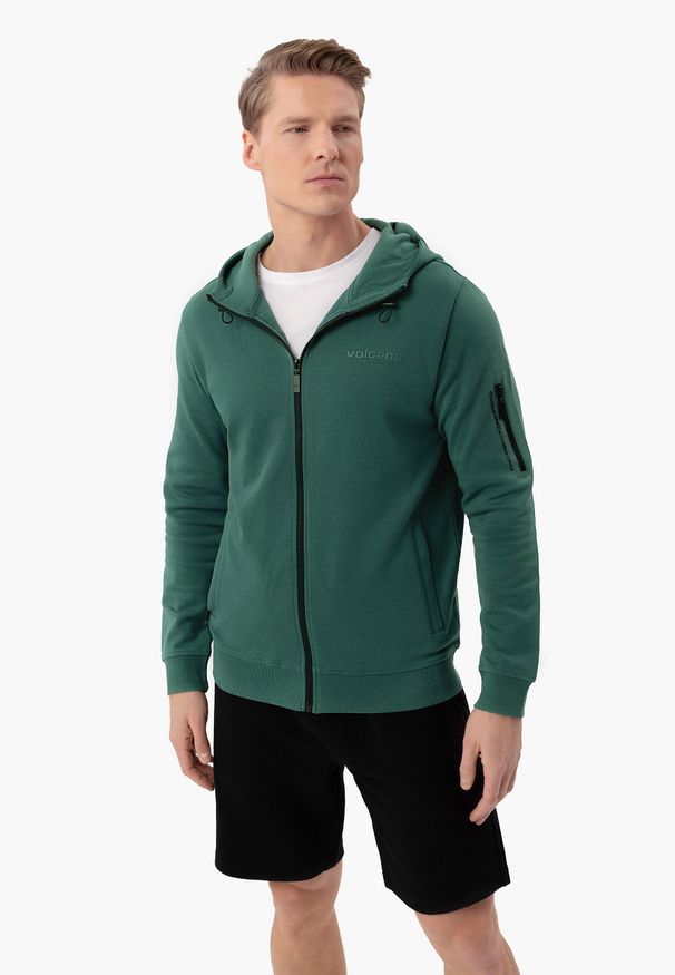 Volcano - Bluza z kapturem B-PITER. Typ kołnierza: kaptur. Materiał: bawełna, materiał. Wzór: gładki. Styl: klasyczny, sportowy