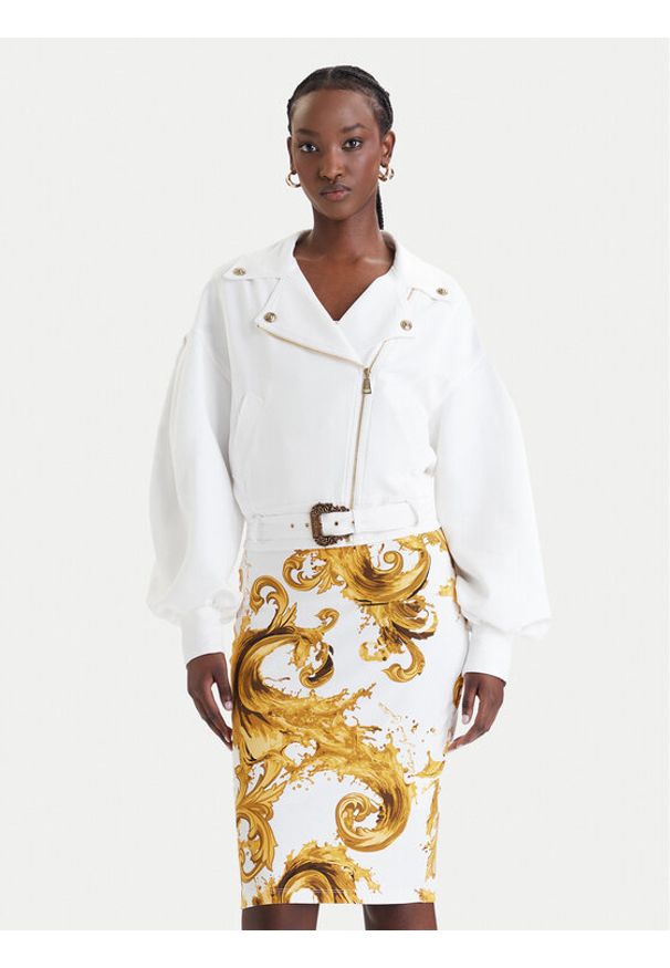 Versace Jeans Couture Kurtka przejściowa 80HAS410 N0432 Biały Loose Fit. Kolor: biały. Materiał: wiskoza