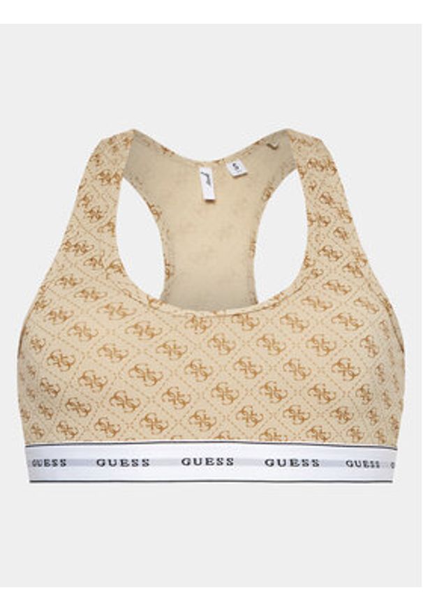 Guess Biustonosz top Carrie O97C01 KBOE1 Beżowy. Kolor: beżowy. Materiał: bawełna