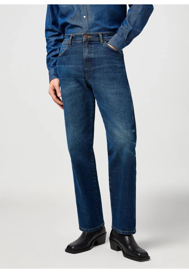 Wrangler - WRANGLER MĘSKIE SPODNIE JEANSOWE WRANGLER FRONTIER MEADOW HAZE 112362559