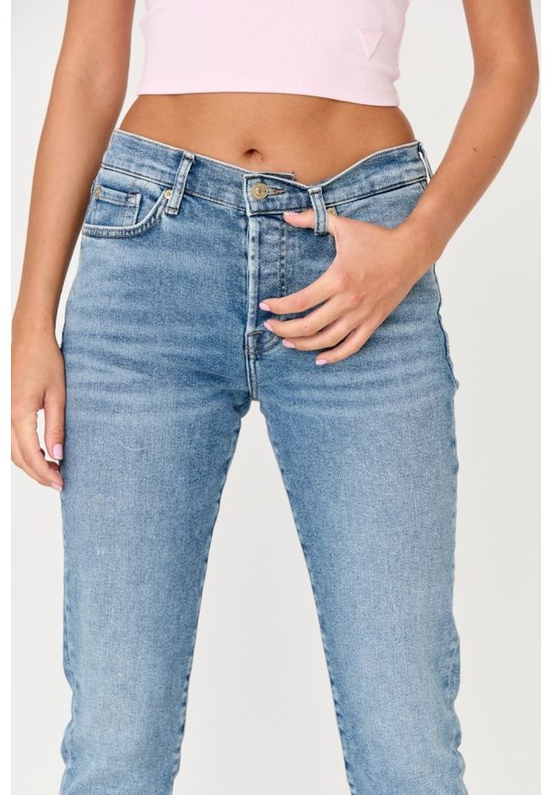 7 FOR ALL MANKIND Niebieskie damskie jeansy JOSEFINA LUXE VINTAGE SELFMADE, Rozmiar 28. Kolor: niebieski. Styl: vintage