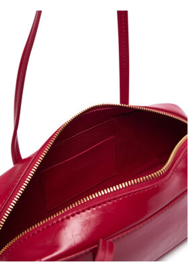 Calvin Klein Torebka Foil Logo Glossy Bauletto LV04F3638G Czerwony. Kolor: czerwony. Materiał: skórzane