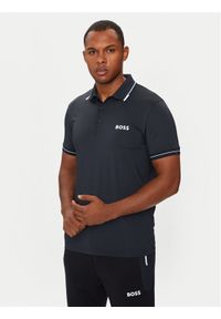 BOSS - Boss Polo Paul Pro 50506203 Granatowy Slim Fit. Typ kołnierza: polo. Kolor: niebieski. Materiał: syntetyk #1