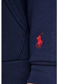 Polo Ralph Lauren bluza męska kolor granatowy z kapturem z aplikacją. Typ kołnierza: kaptur, polo. Kolor: niebieski. Wzór: aplikacja #3
