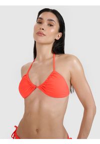 4f - 4F Góra od bikini damska - czerwona XL. Kolor: czerwony. Materiał: materiał, syntetyk, elastan