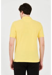 La Martina - LA MARTINA Żółte męskie polo z małym logo, Rozmiar M. Typ kołnierza: polo. Kolor: żółty #5
