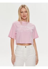 Guess T-Shirt Dakota V4GI13 JA914 Różowy Boxy Fit. Kolor: różowy. Materiał: bawełna